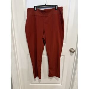 Lands End Rust Colored Athleisure Yoga Pants Active Pockets Stretch Comfort XL
